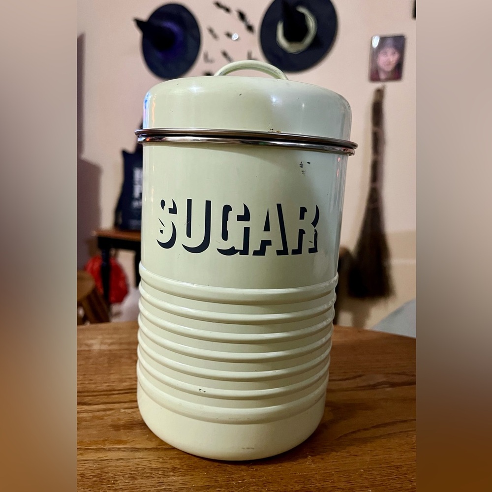 Enamelware SUGAR Canister - Vintage ?